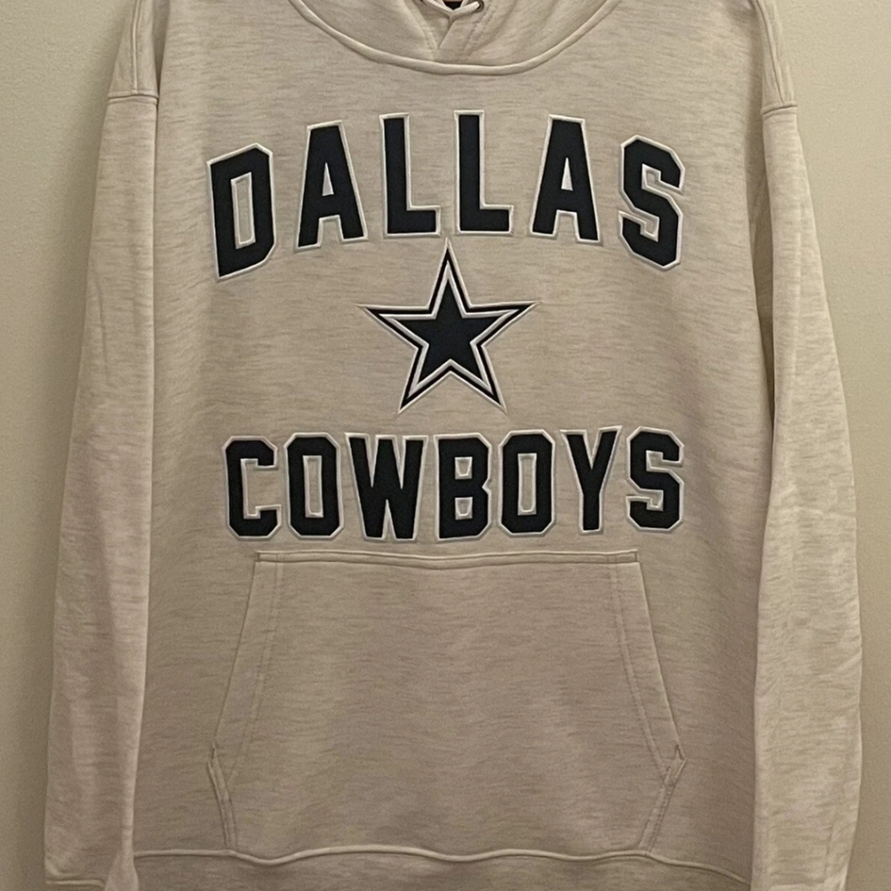 Cowboys Beige Hoodie with Star Logo Size X-large